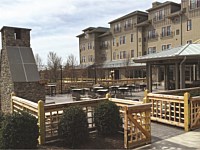 <b>Custom Cedar Fencing at The Inn at Chesapeake Bay Beach Club outdoor restaurant and bar</b>